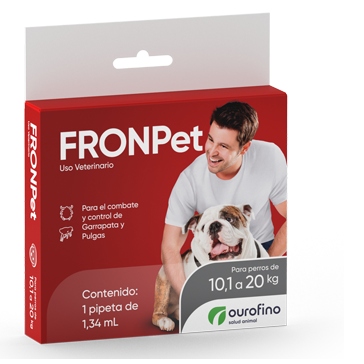 FrontPet Perros 10 a 20 kg ( 1 Pipeta 1.34 mL - Fipronil - Pulgas y Garrapatas ) TEMPORALMENTE AGOTADA